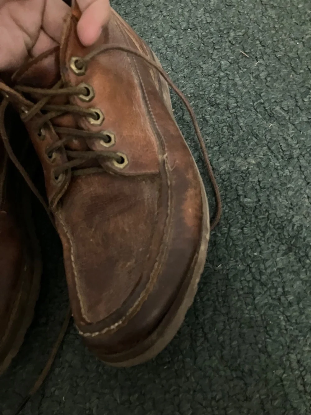 Lot Of (2) WC Russell Moccasin Co boots 9.5 D Berlin Wisconsin USA W C